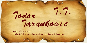 Todor Taranković vizit kartica